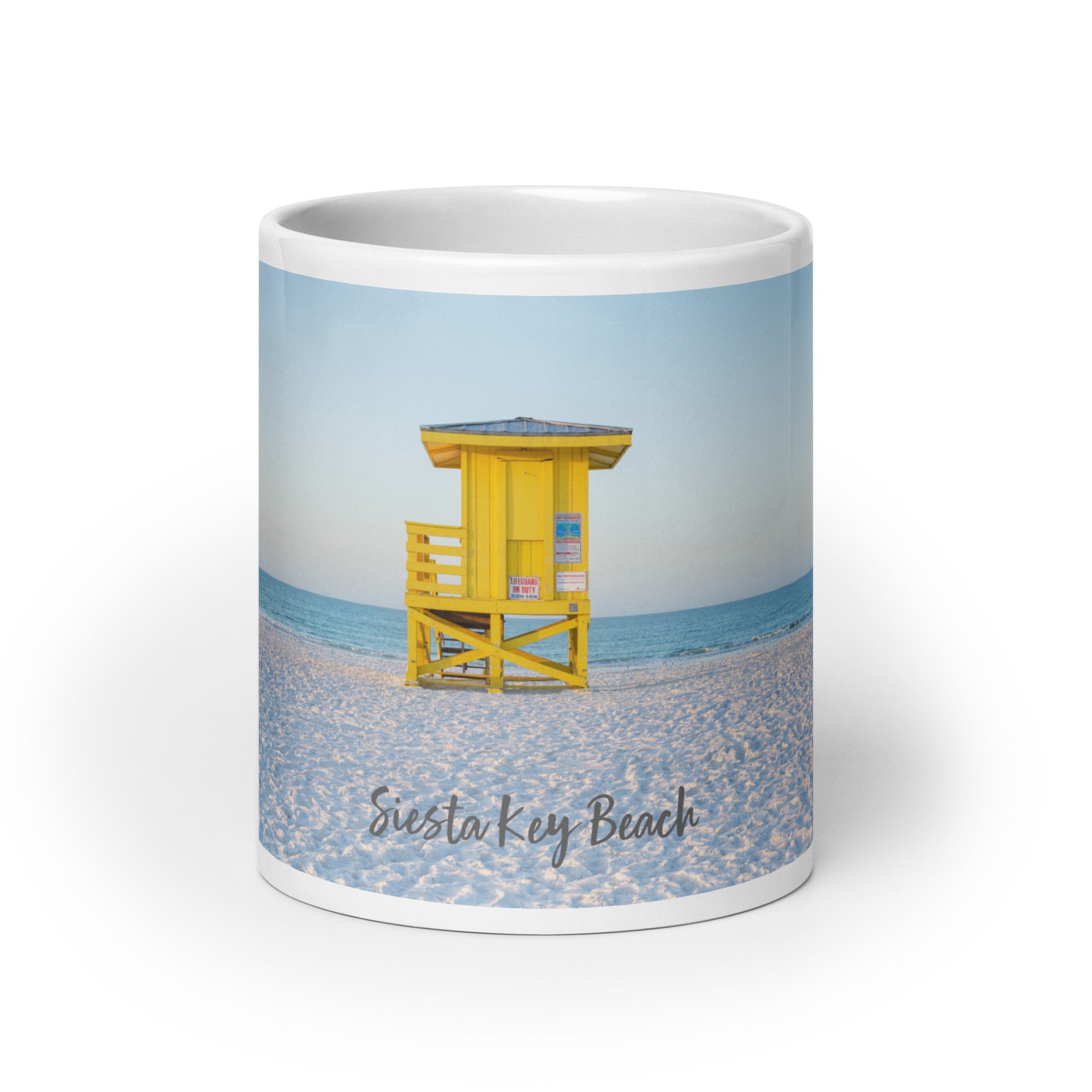 Yellow Lifeguard Stand Coffee Mug - Siesta Key Beach
