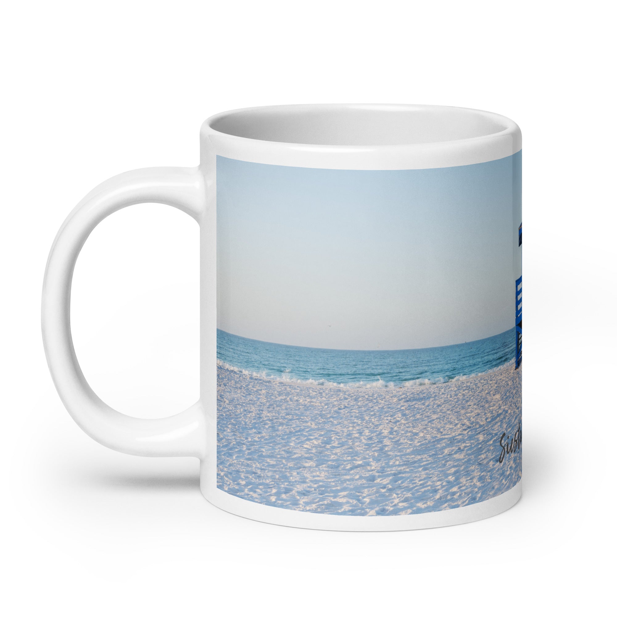 Blue Lifeguard Stand Coffee Mug - Siesta Key Beach