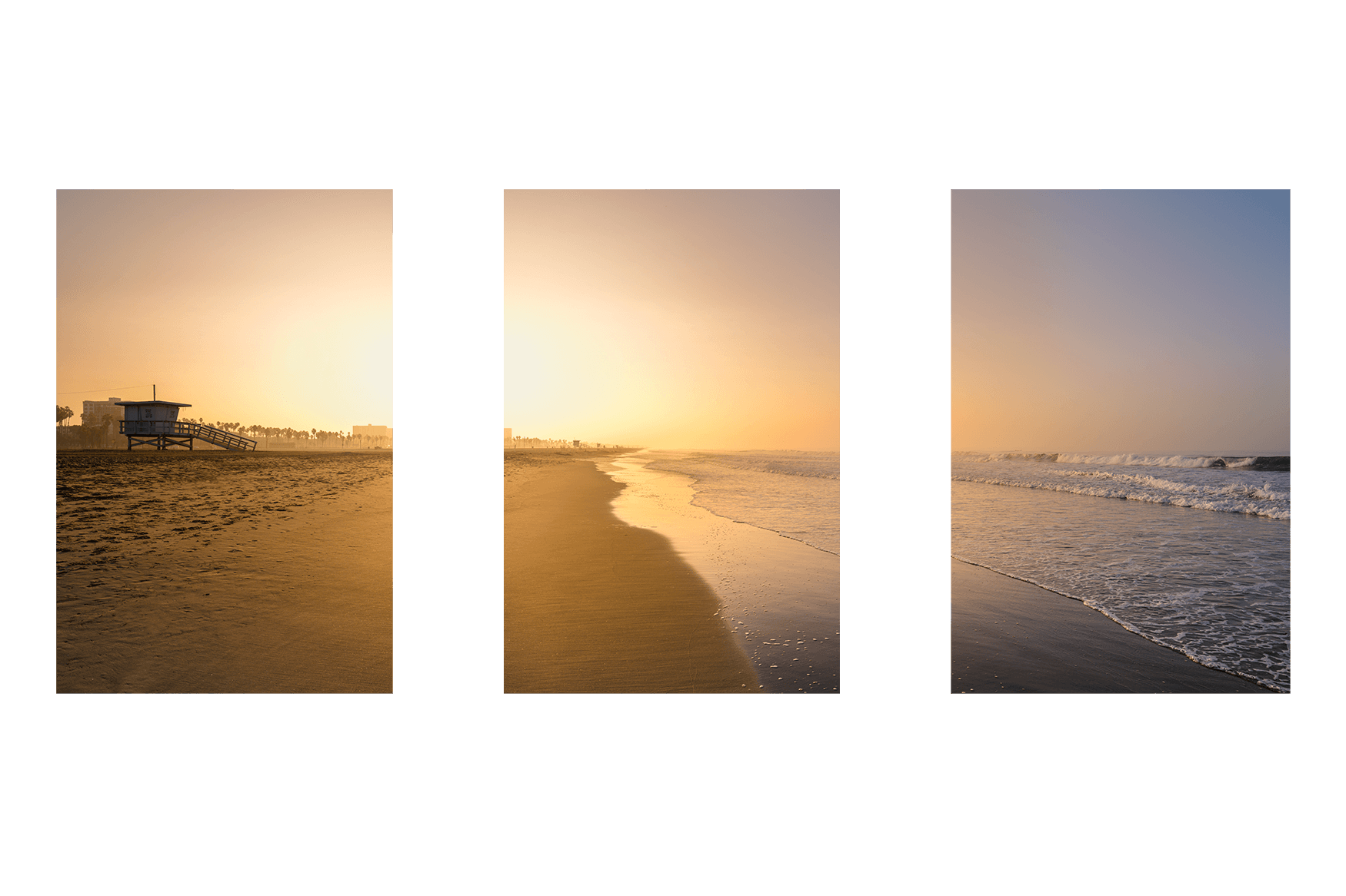Santa Monica Beach - Triptych