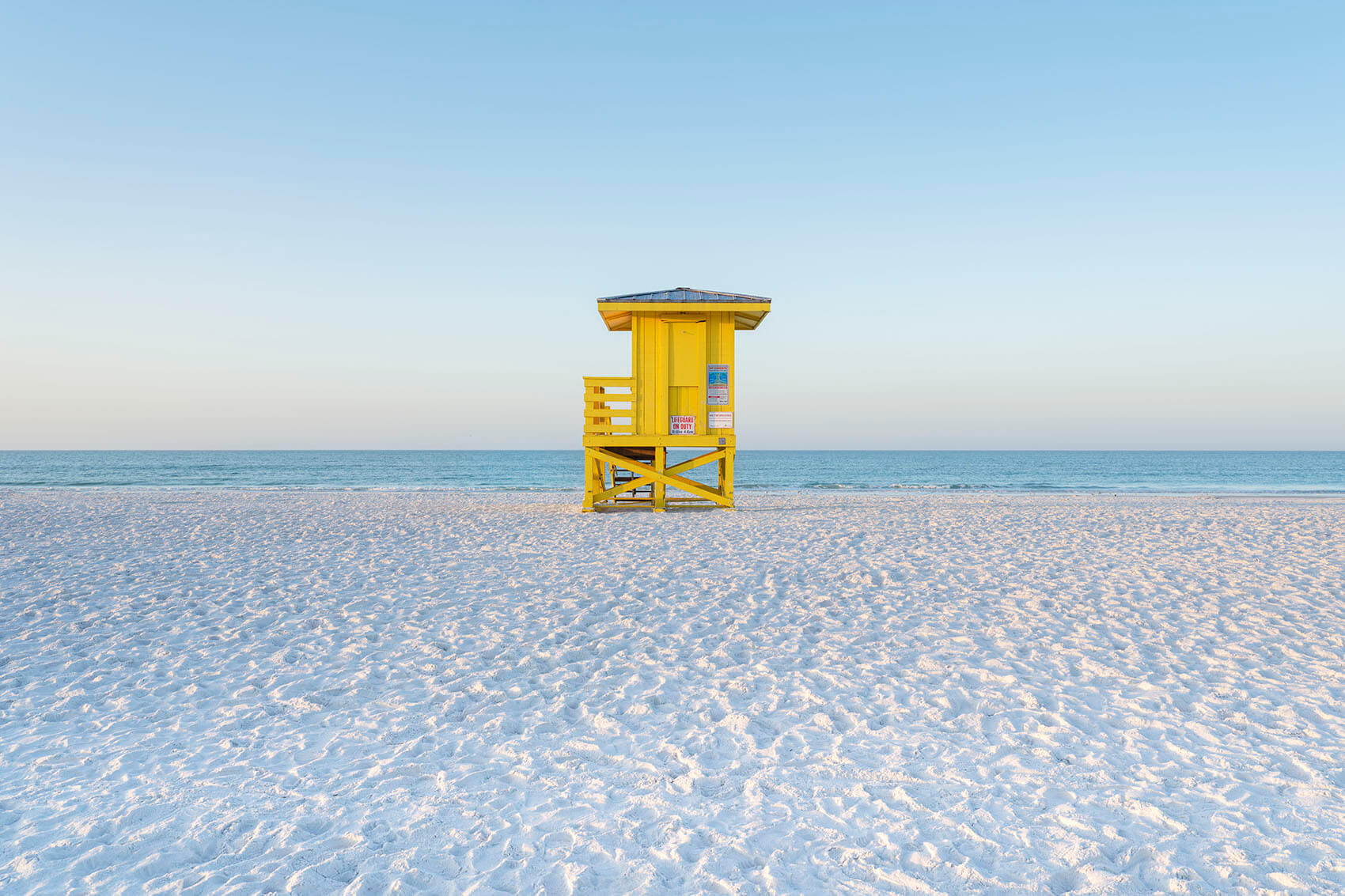 Siesta Key Yellow Lifeguard Stand